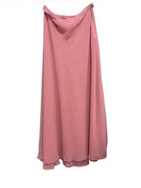 Bloomingdale's Womsns SZ 12 Rose Pink Maxi Skirt 100% Silk